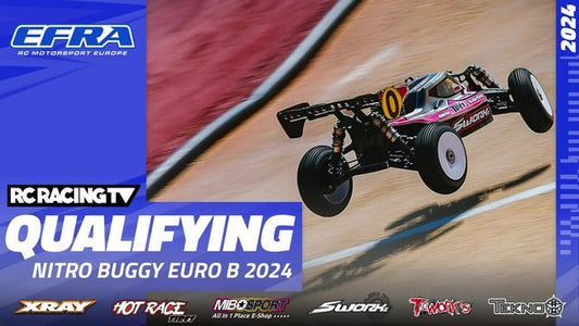 EFRA Nitro Buggy EURO B 2024 - QUALIFYING
Live studio coverage from the Euro B in Sax, Spain!
Join The EFRA 1/8th Buggy Broadcast Channel: https://m.me/j/AbZwacYJqQNCHnit/