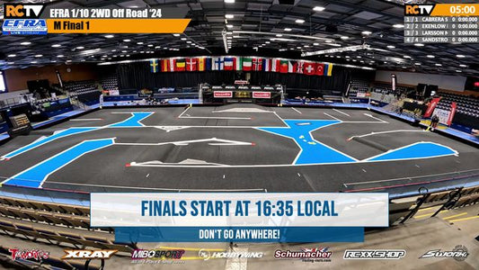 EFRA 1/10 Buggy Euros - Finals Day - LIVE!
1/10th 2WD Electric Buggy Finals begin in Malmo!