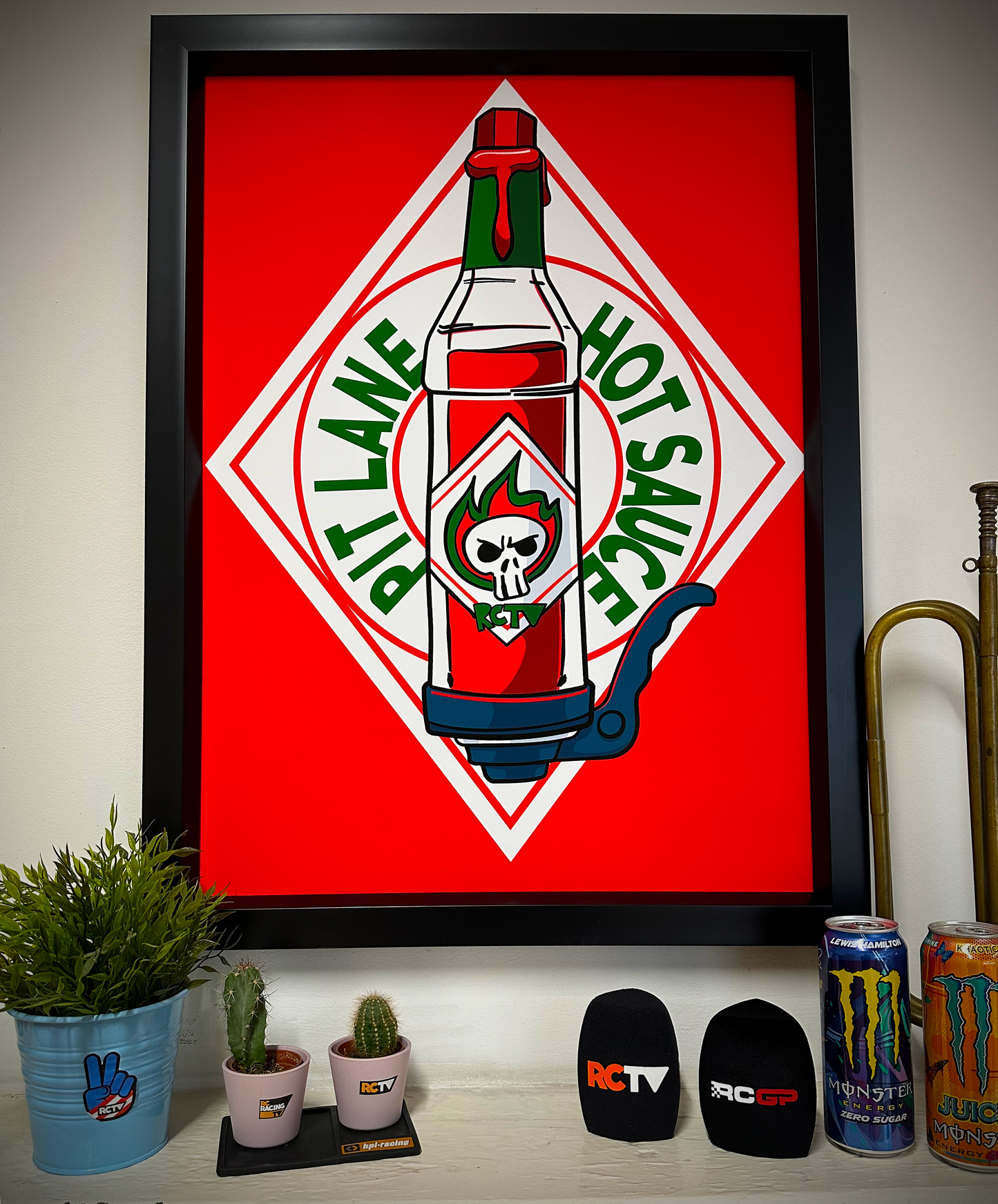 Pit Lane Hot Sauce Label Poster