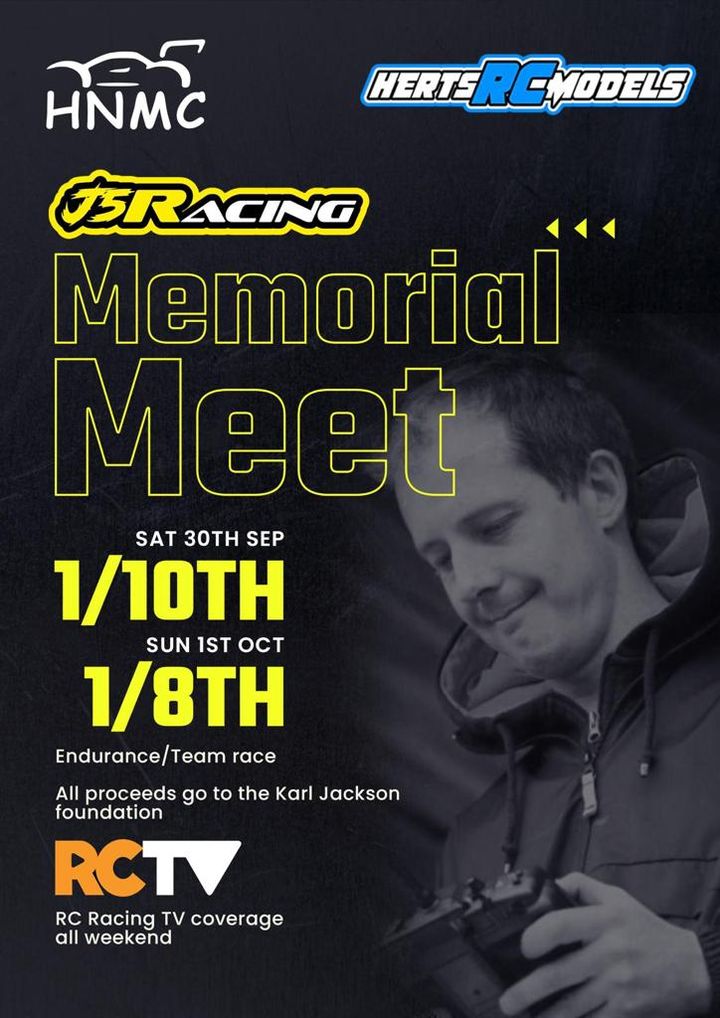 We're honoured to be bringing you a second LIVE broadcast of the JSRacing Memorial Meet to benefit the Karl Jackson Fund. This is a TWO-DAY endurance race featuring a pair of 6-hour races running electric buggies one day and nitro the next! There's severa