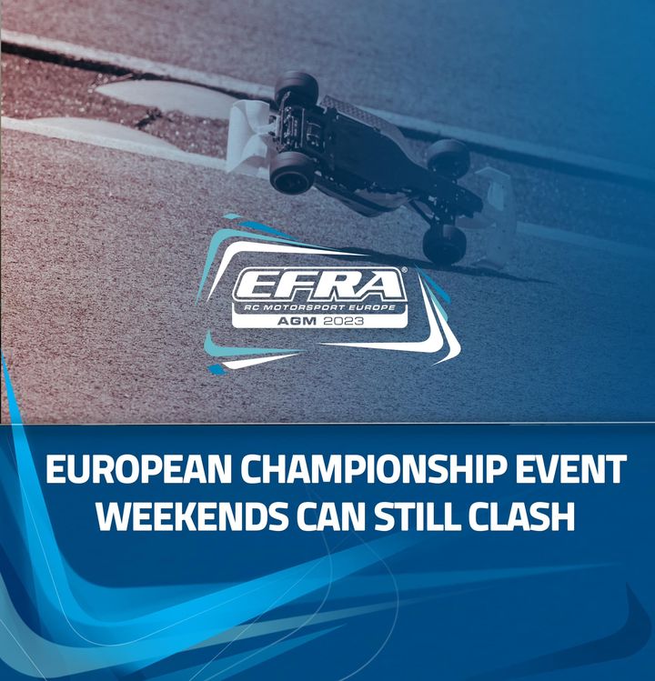 This British Radio Car Association proposal failed to get seconded so did not face a vote at the AGM  - What do you think about this? Yeay for action packed weekends or a shame to have EFRA EC races clashing on the same weekend? #efraagm