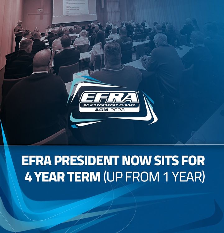 EFRA presidents will now have more time to implement strategies as proposed by Italian federation AMSCI 🇮🇹 and approved by the other federations. We believe current president Jackie Aebi will still sit for re-election tomorrow (live reporting // subject t