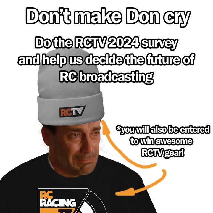 RCTV needs to hear from YOU to help decide the FUTURE of RC media coverage! We're also giving one lucky respondent a $/£/€ 50 shopping spree in the RCTV shop - so get going! SHARE this and check the link in the top comment to enter!