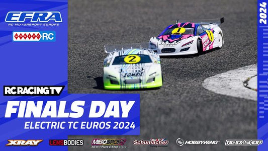 EFRA MonacoRC 1/10th Electric Track Euros - Finals Day - LIVE!

It's Finals Day in Roeselare, Belgium for all three classes of the 1/10 Electric Track Euros 
Don't forget, take our discount code "Summer10" to https://monacorc.com/ for all your RC needs!