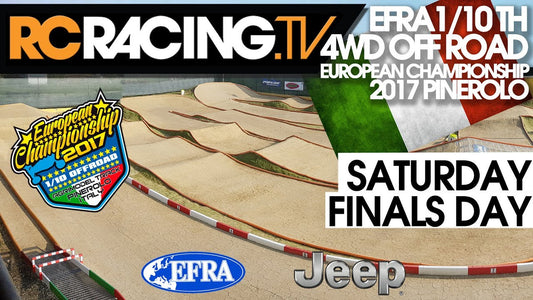 EFRA 1/10th 4WD Off Road Euros 2017 - Saturday - Finals Day - Live