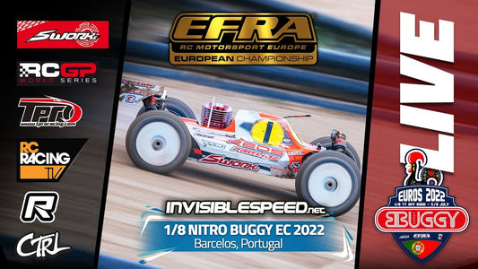 EFRA 1/8th Nitro Buggy Euros 2022 - Saturday - Lower finals Live!