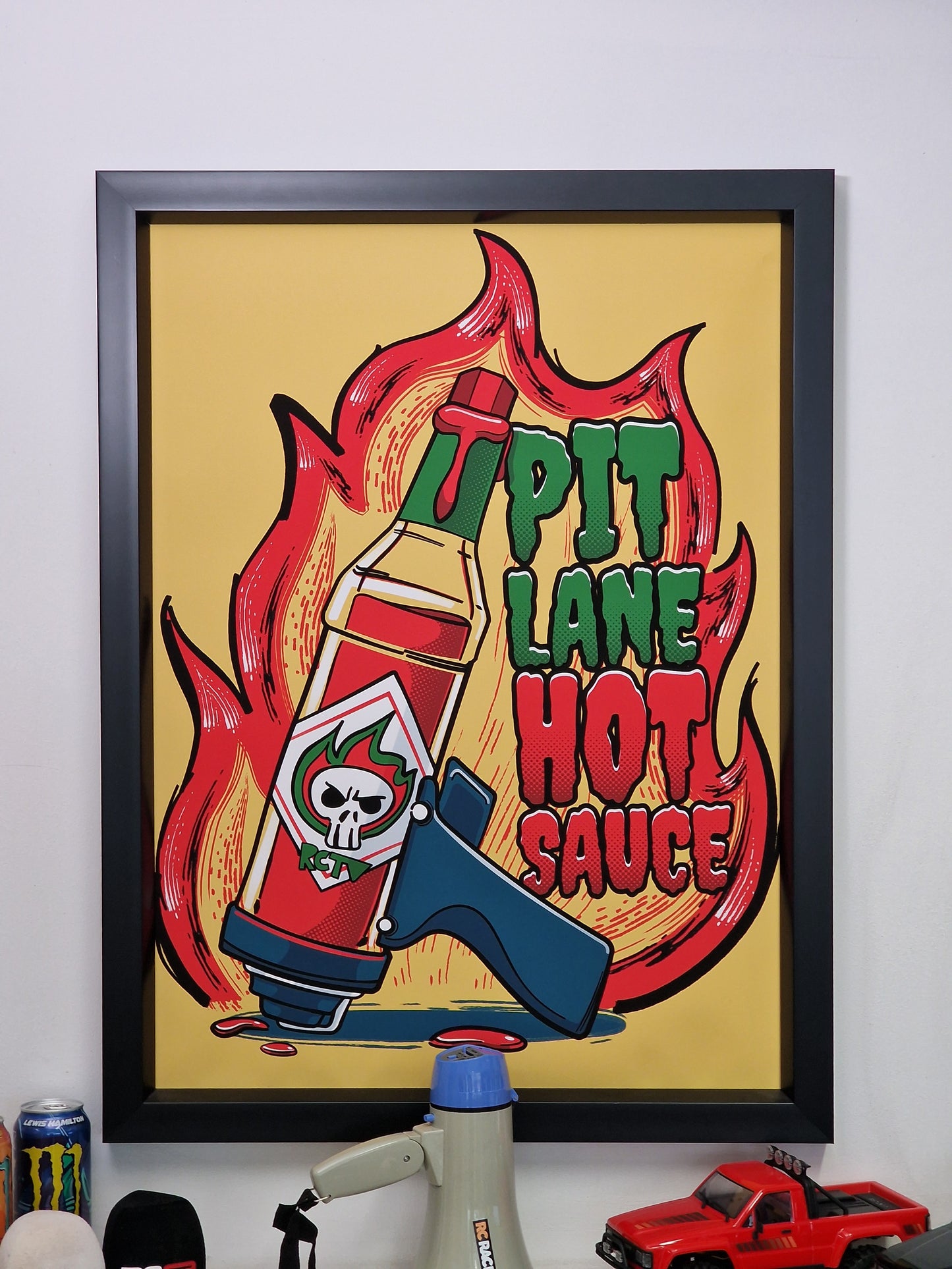 Pit Lane Hot Sauce Flame Poster