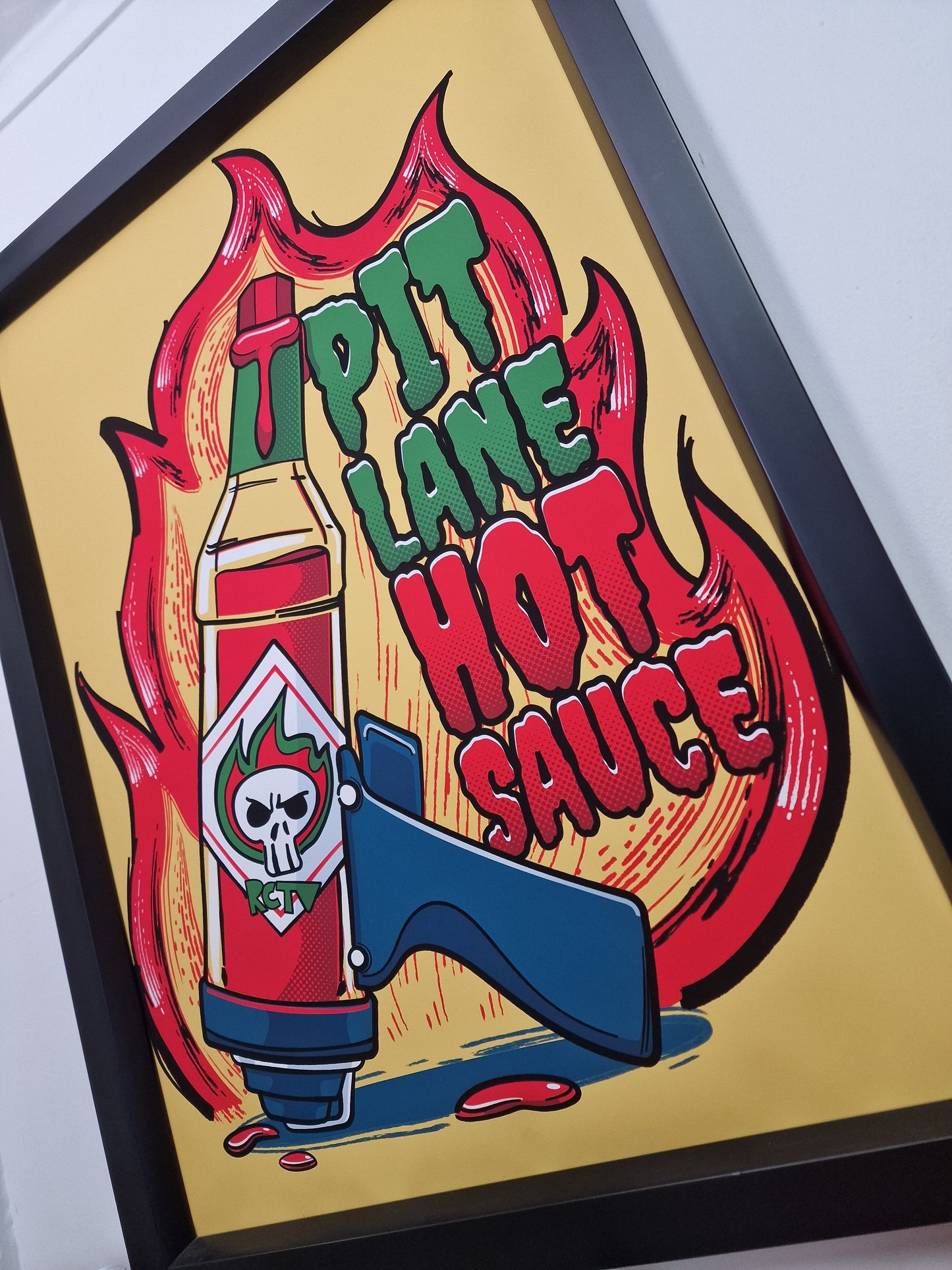 Pit Lane Hot Sauce Flame Poster